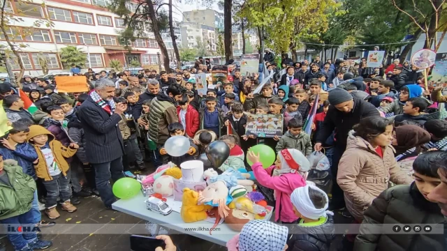 Şanlıurfa'da çocuklar şehit edilen Rim için yürüyüş yaptı