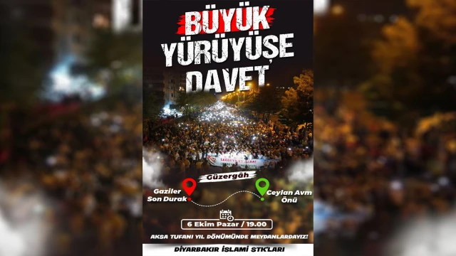 Diyarbakır büyük Gazze yürüyüşüne hazırlanıyor